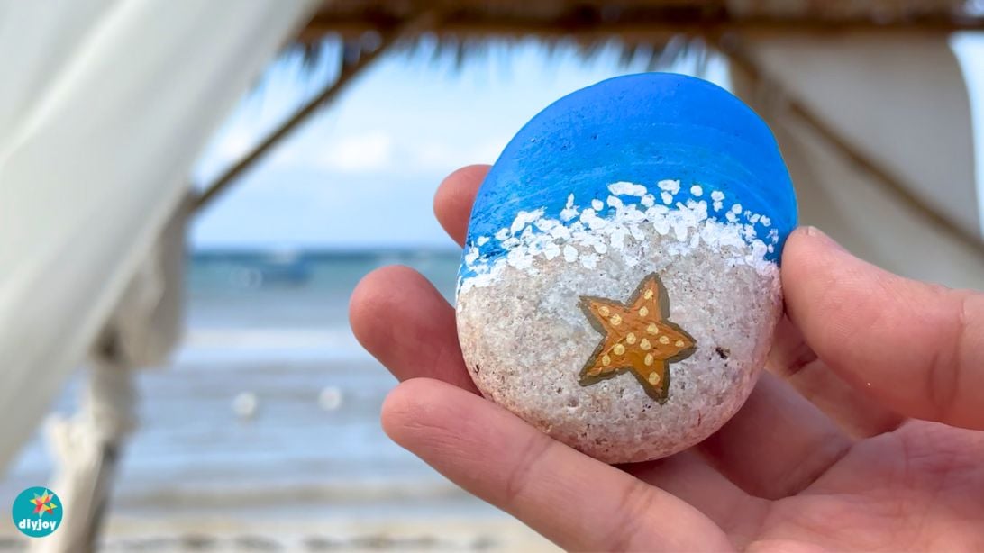Painted Beach Rocks - DIY Room Decor for Boys