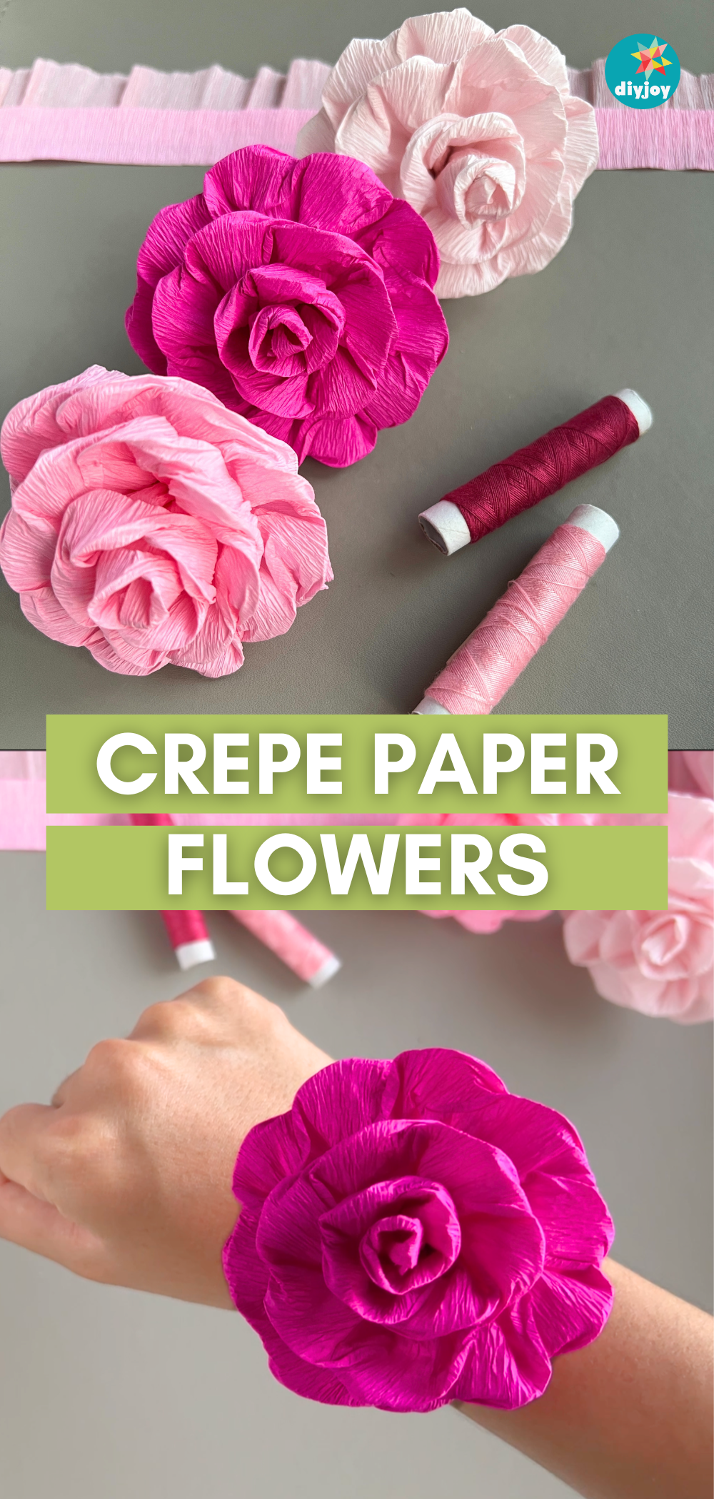 easy crepe paper flowers tutorial