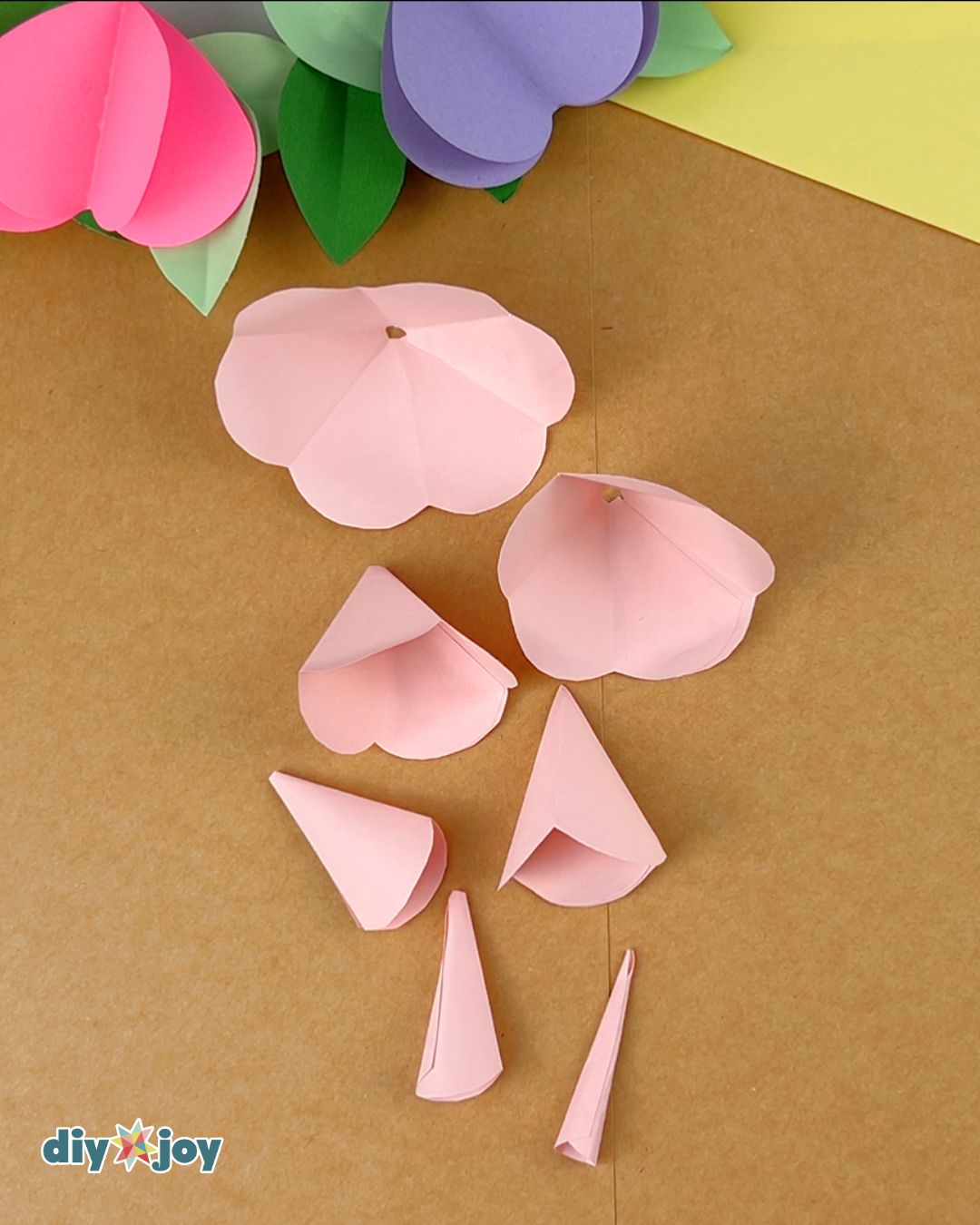 paper rose petals