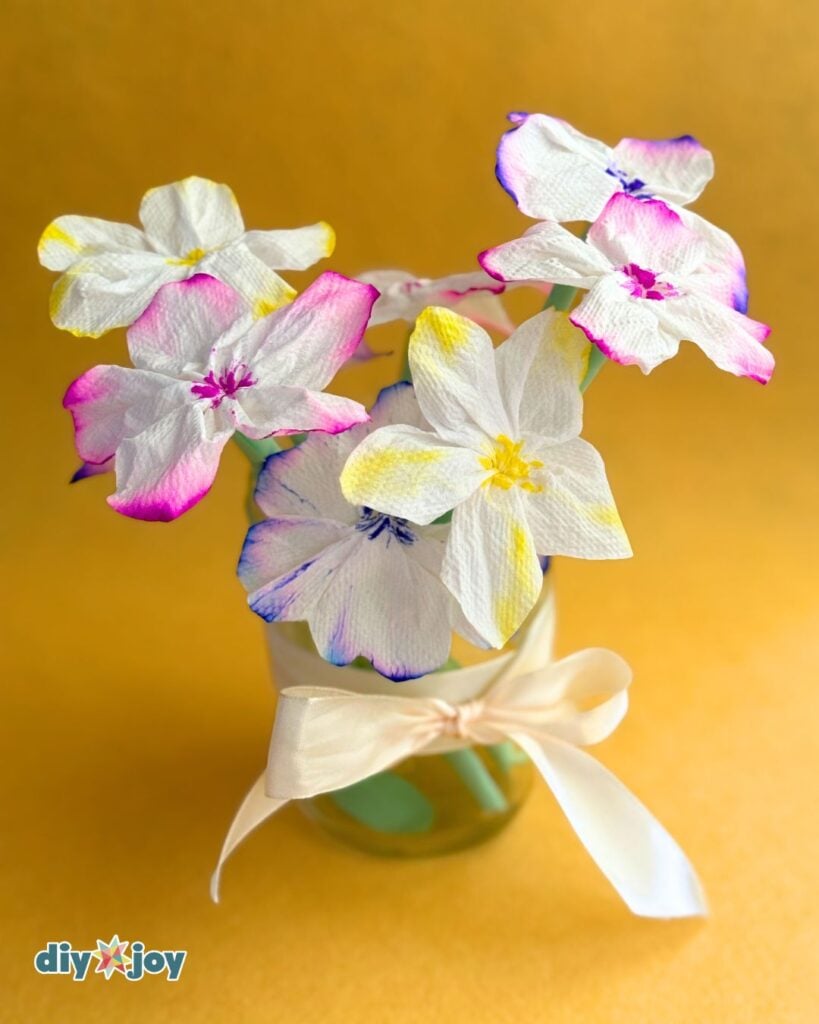 toilet paper flowers