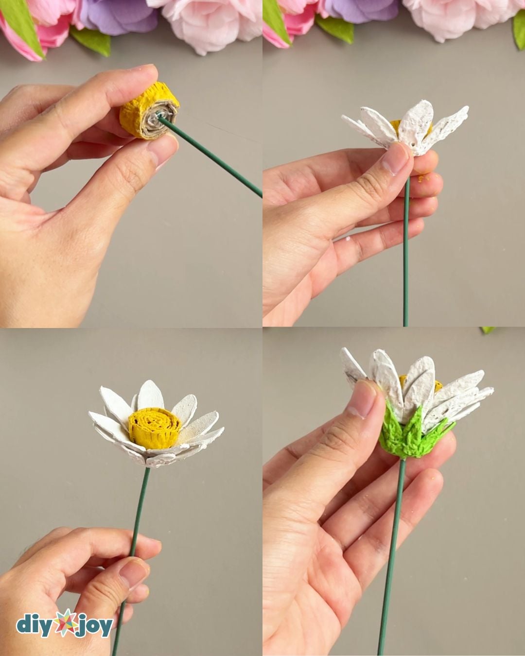 Cardboard flower DIY