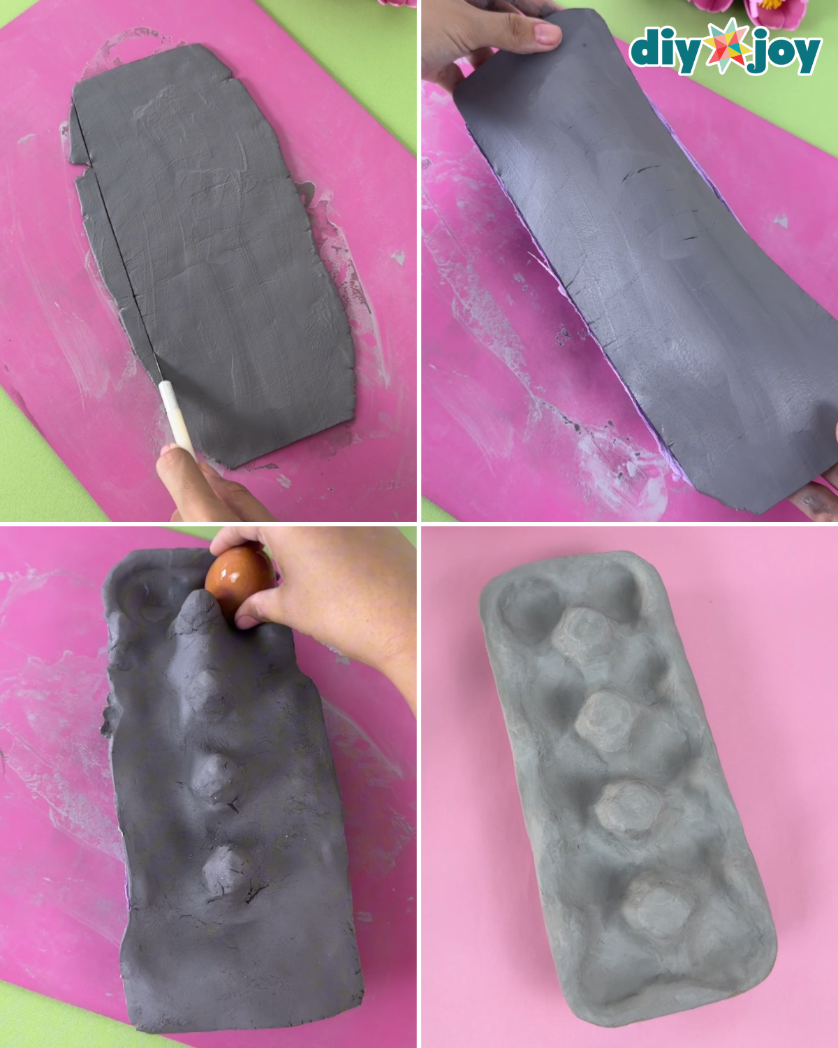 Creative Egg Carton Craft with Air-Dry Clay