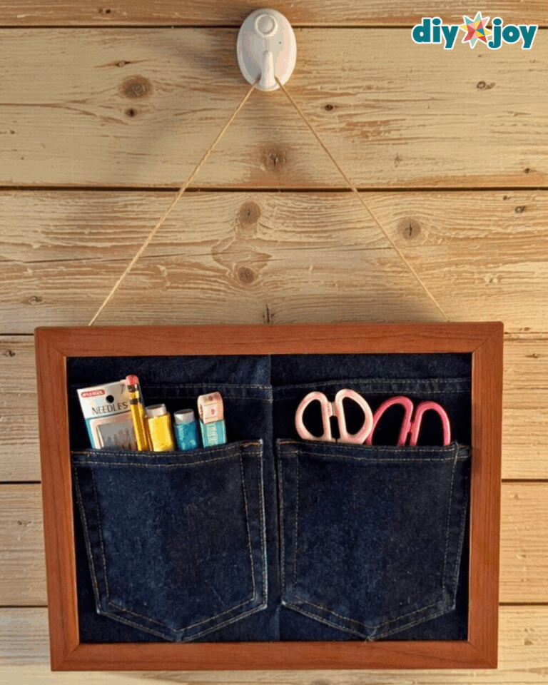 DIY Denim Jean Organizer | Easy Upcycled Craft Idea - DIY Joy