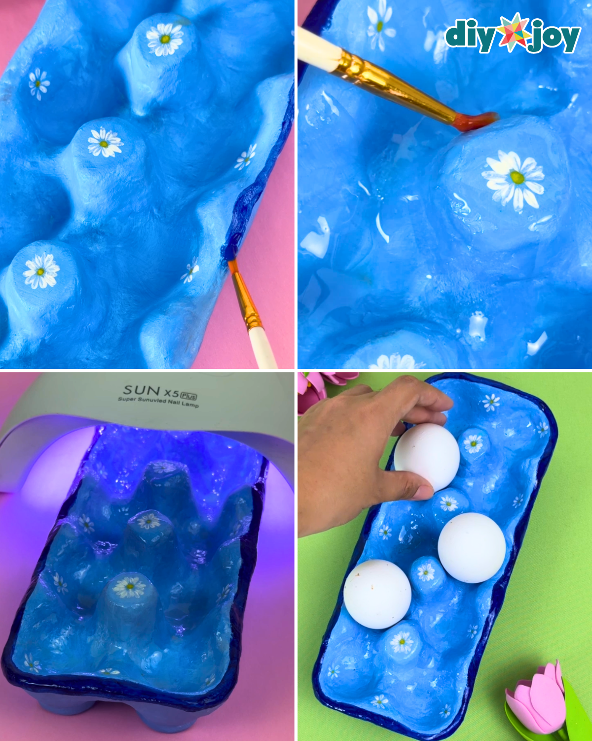 DIY Reusable Egg Tray with Air-Dry Clay and Resin