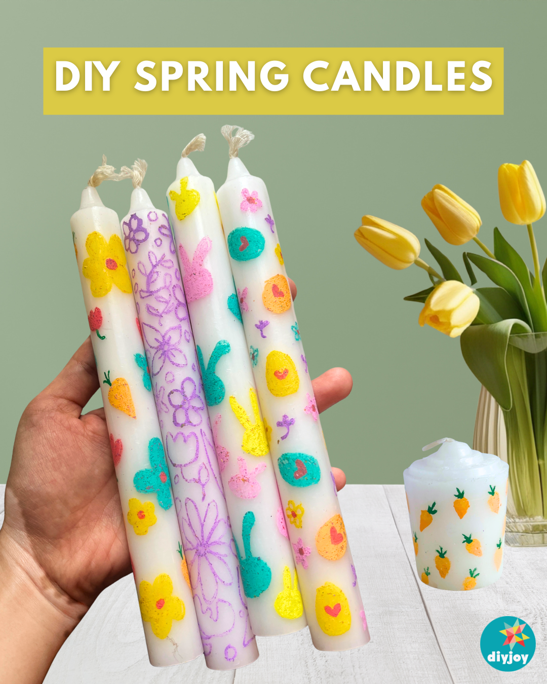 DIY spring candles