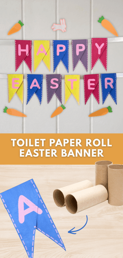 DIY toilet paper roll easter banner