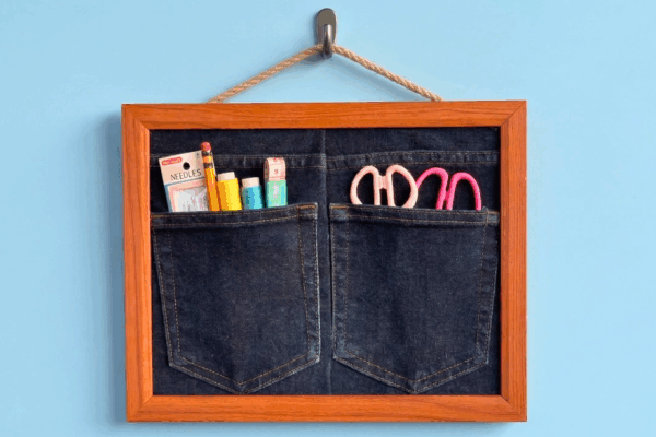 How to Upcycle Denim Jeans Into Organizer