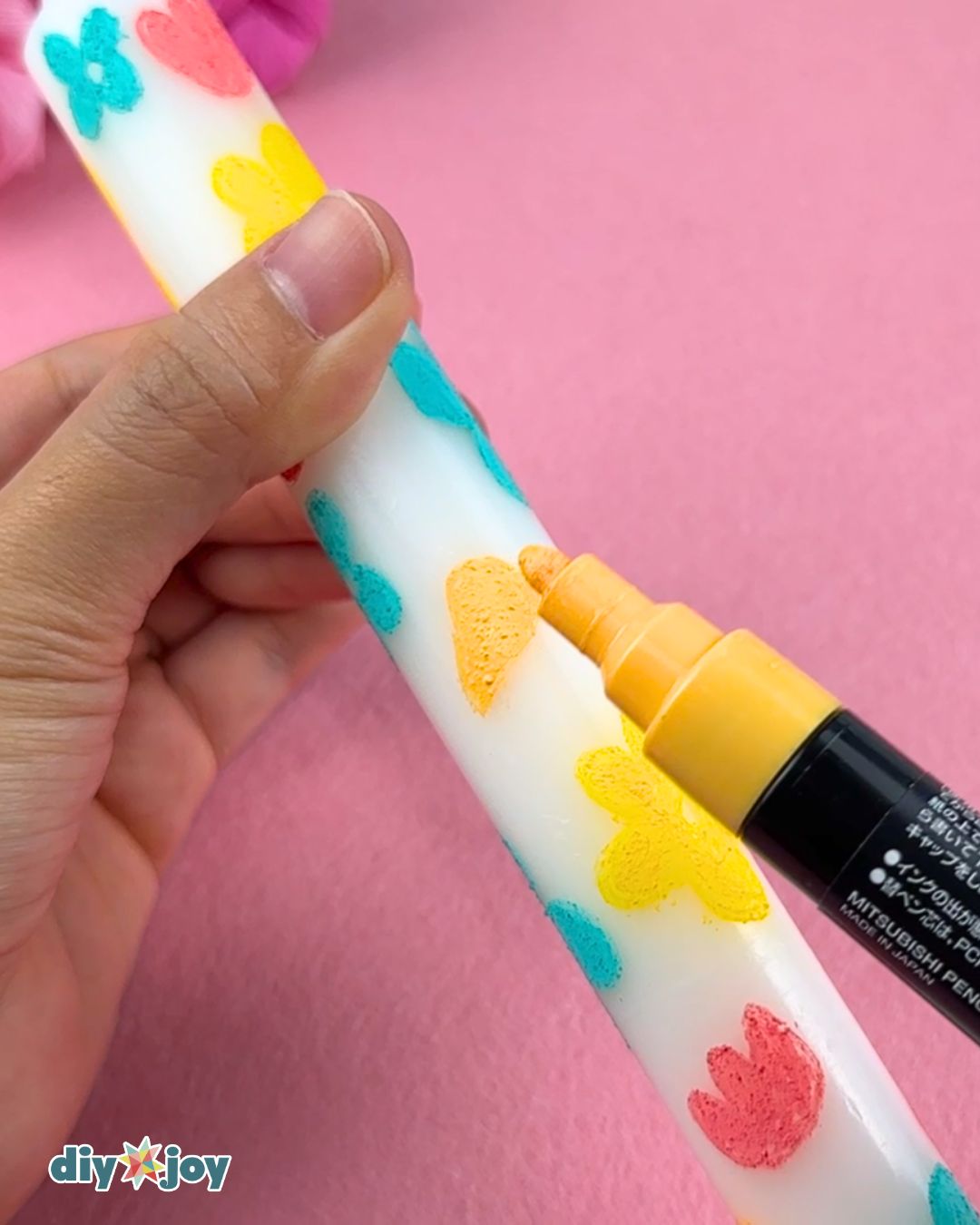 aesthetic painted candles