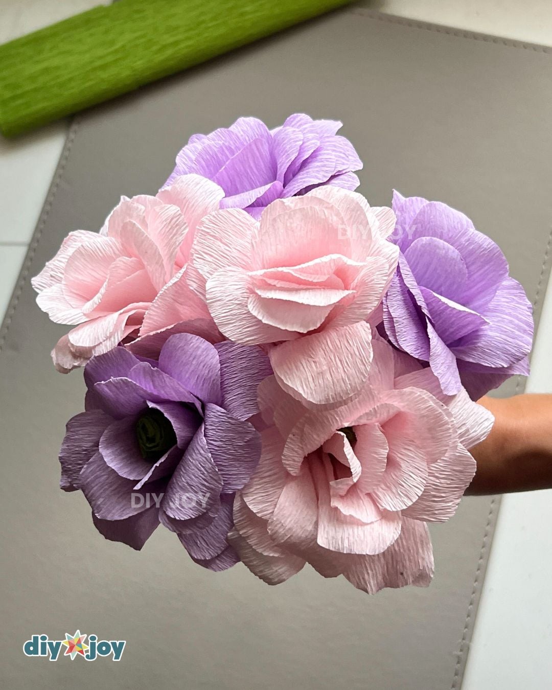 crepe paper roses