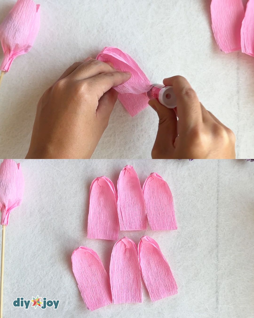 crepe paper tulips