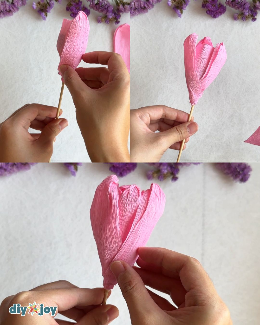 easy paper tulip tutorial