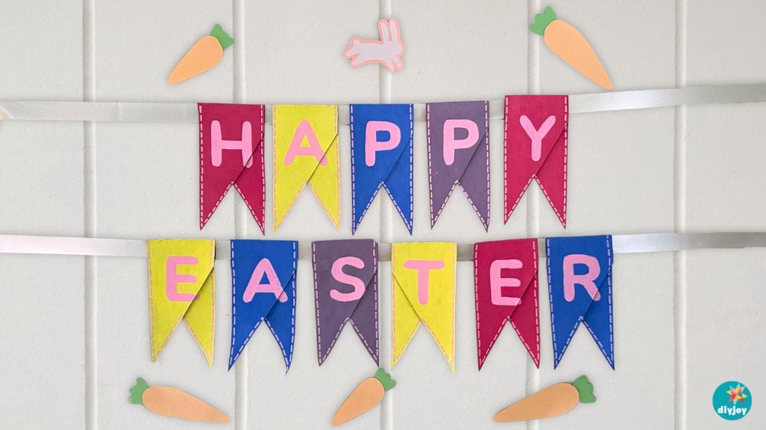 DIY Easter Decorations - Toilet Paper Roll Easter Banner - Upcycled Spring Craft DIY Easter Decorations - Toilet Paper Roll Easter Banner - Upcycled Spring Craft
