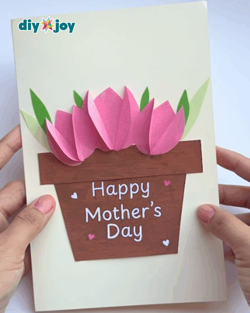 Easy Handmade 3D Floral Paper Card Idea for Mother's Day