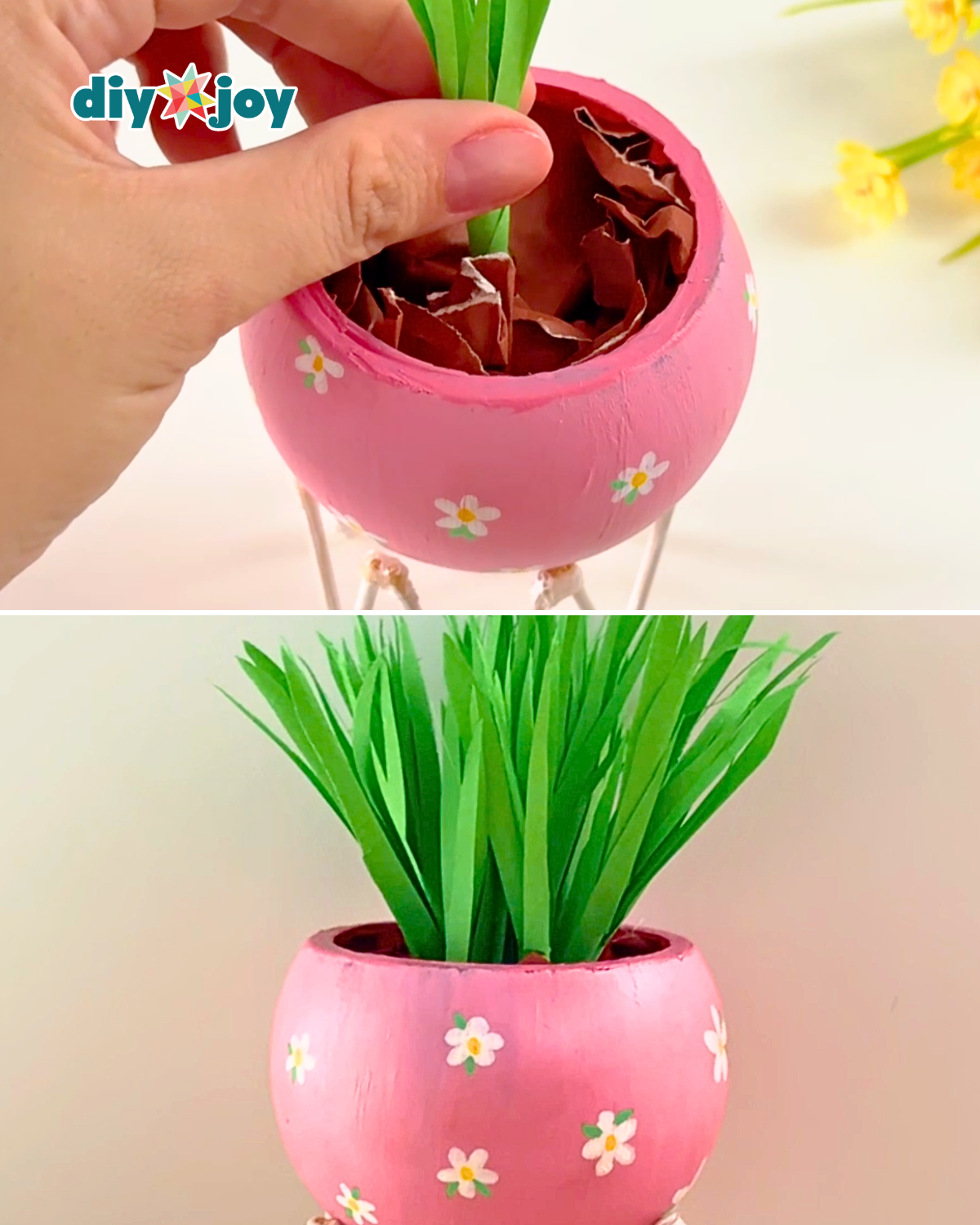 Easy Upcycled Light Bulb Planter