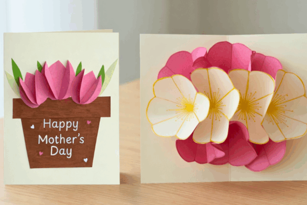 Simple 3D Paper Flower Card DIY for Beginners