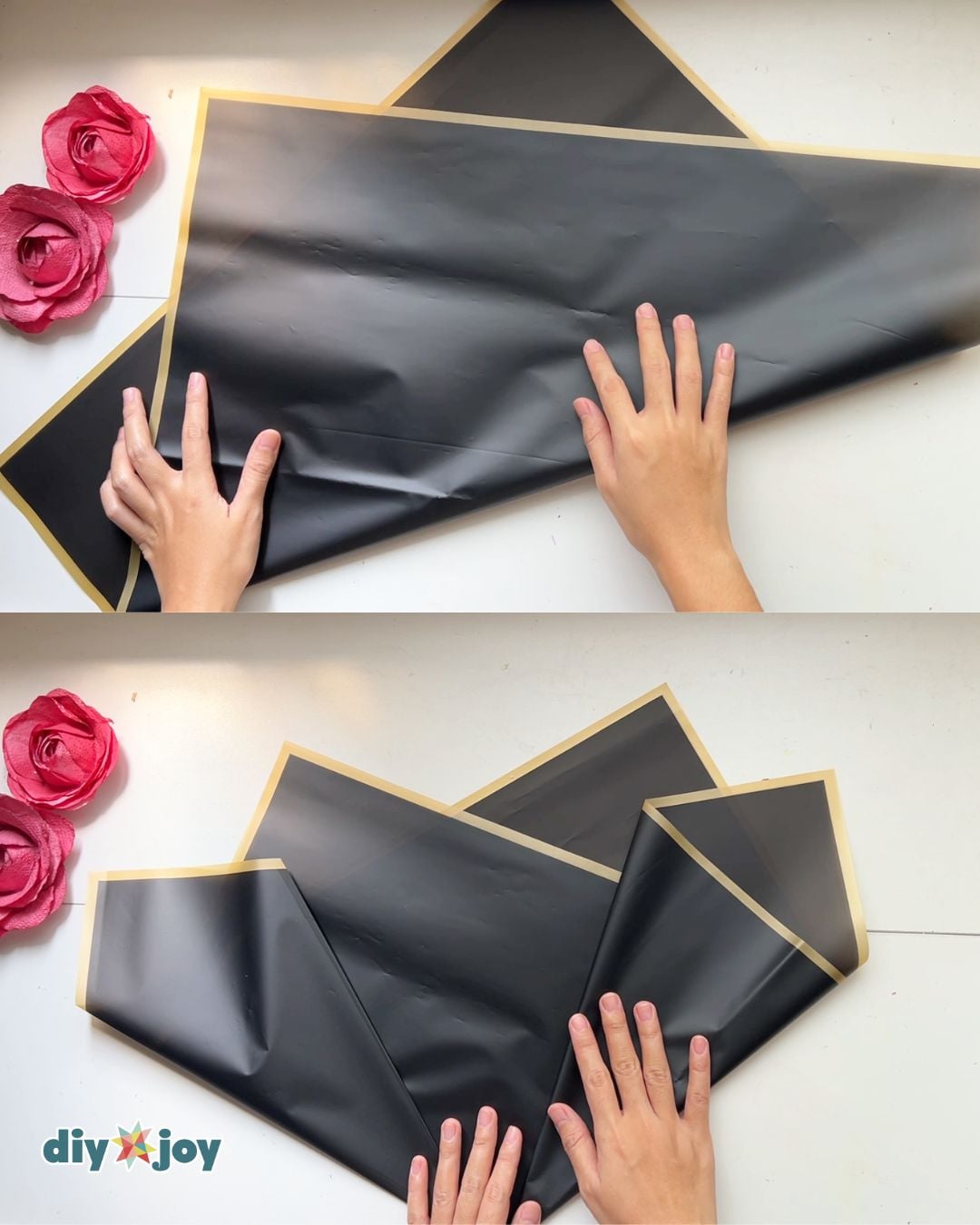 Floral wrapping paper tutorial
