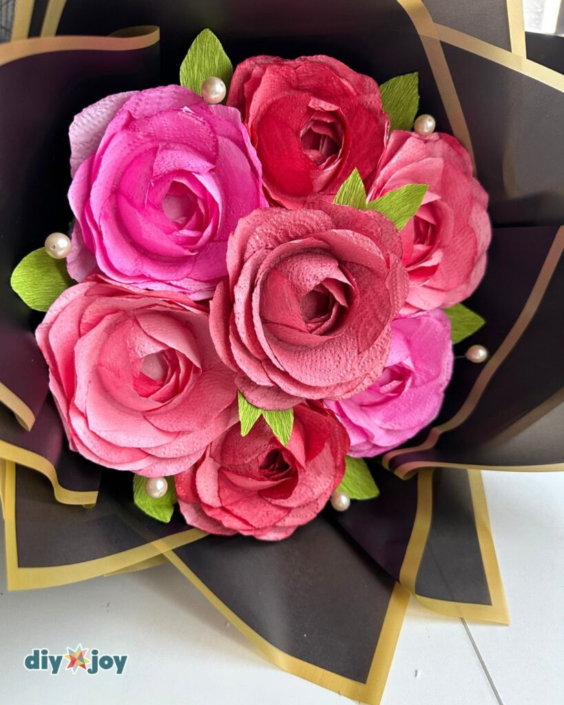 How to make a paper flower bouquet