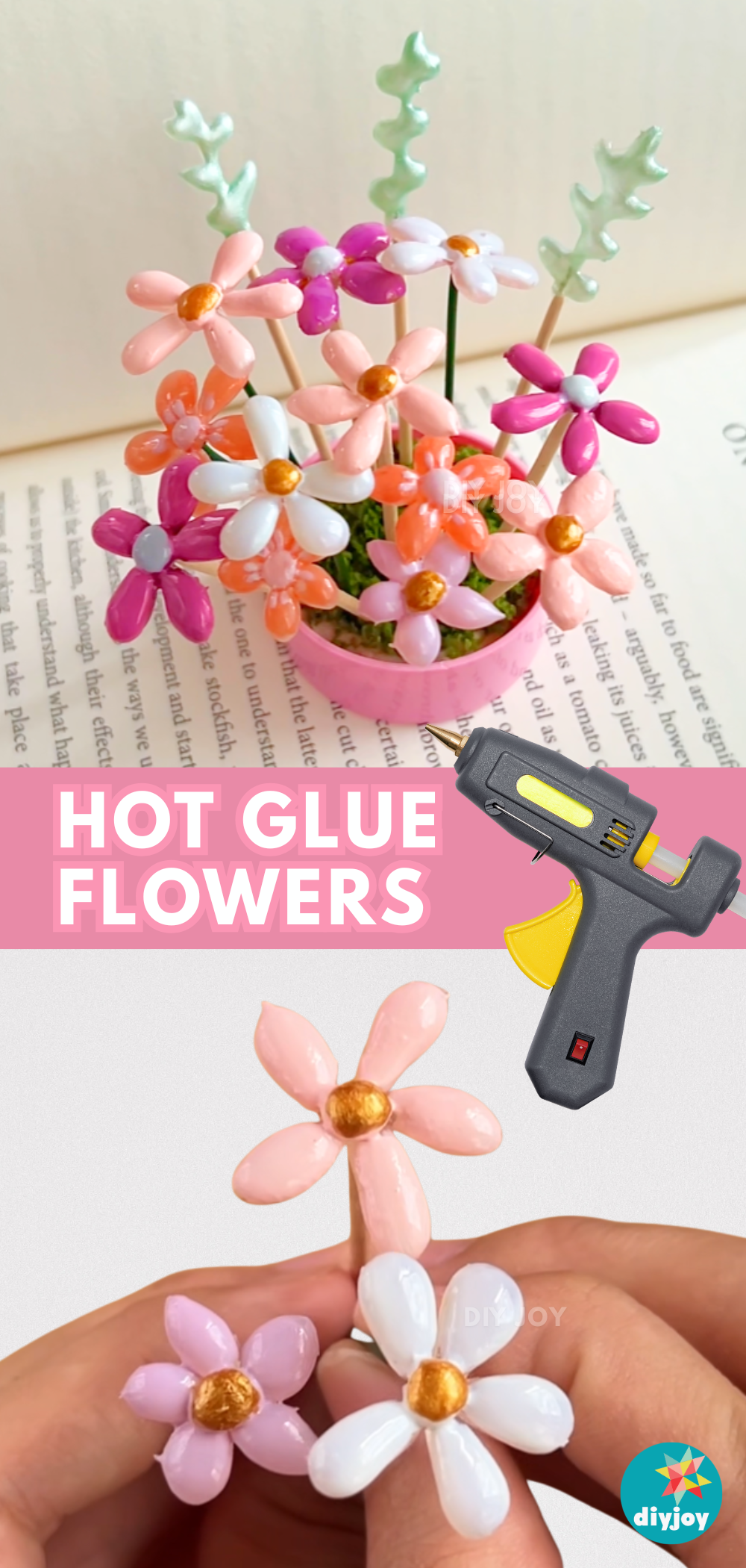 DIY Hot glue flowers DIY