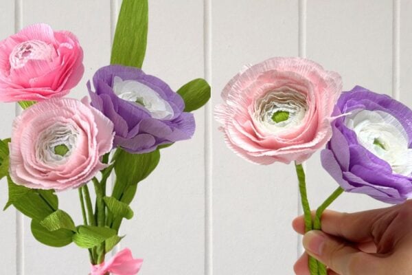 DIY Paper ranunculus tutorial