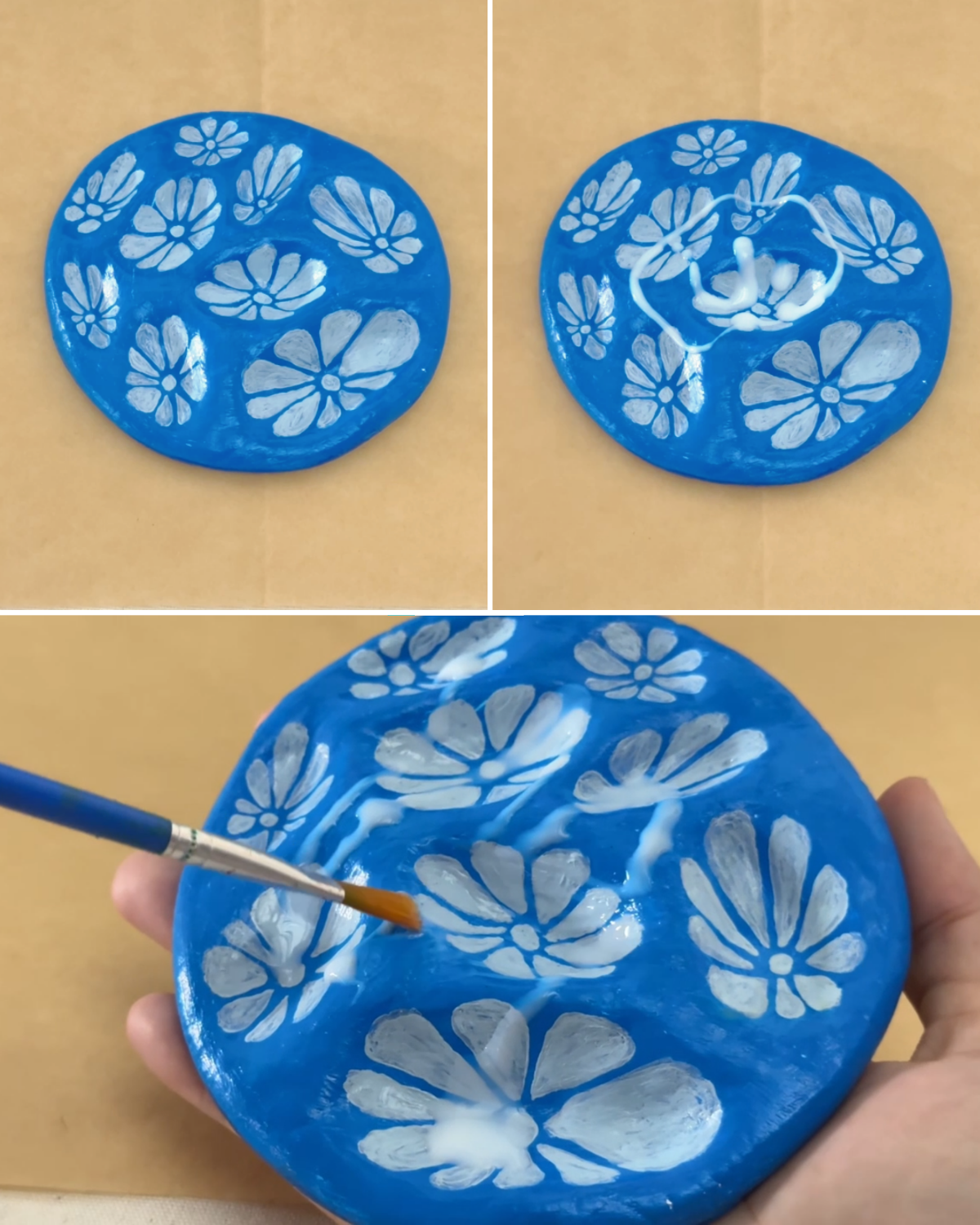 Simple Pebble Design Clay Dish