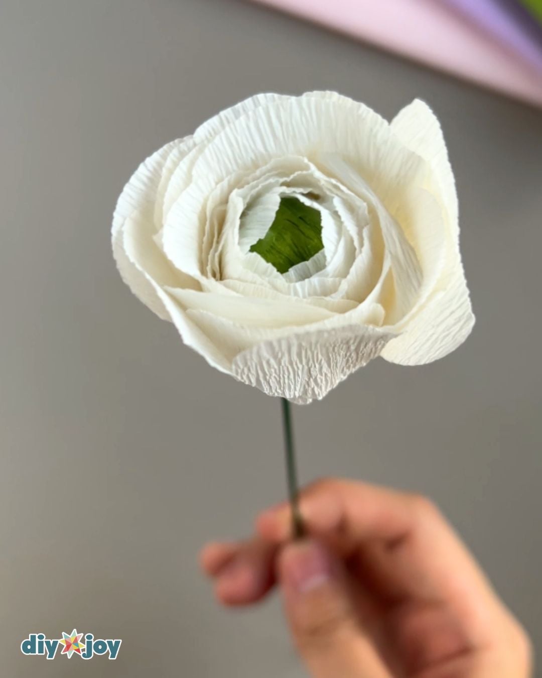 crepe paper flower project
