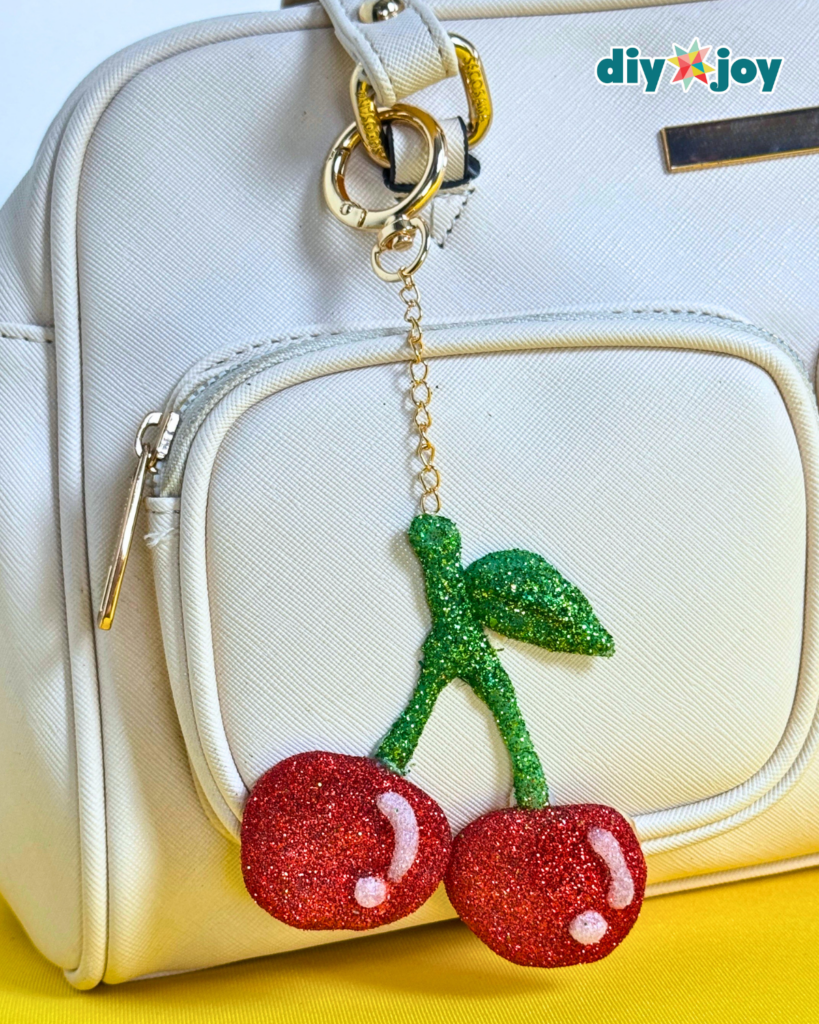 DIY Hot Glue Cherry Keychain