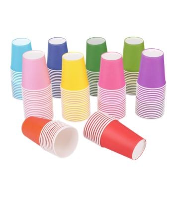 colored paper cups