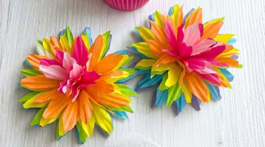 cupcake liner flowers