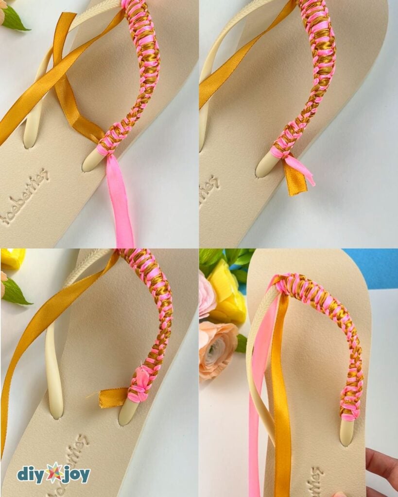 no-sew flip flop makeover
