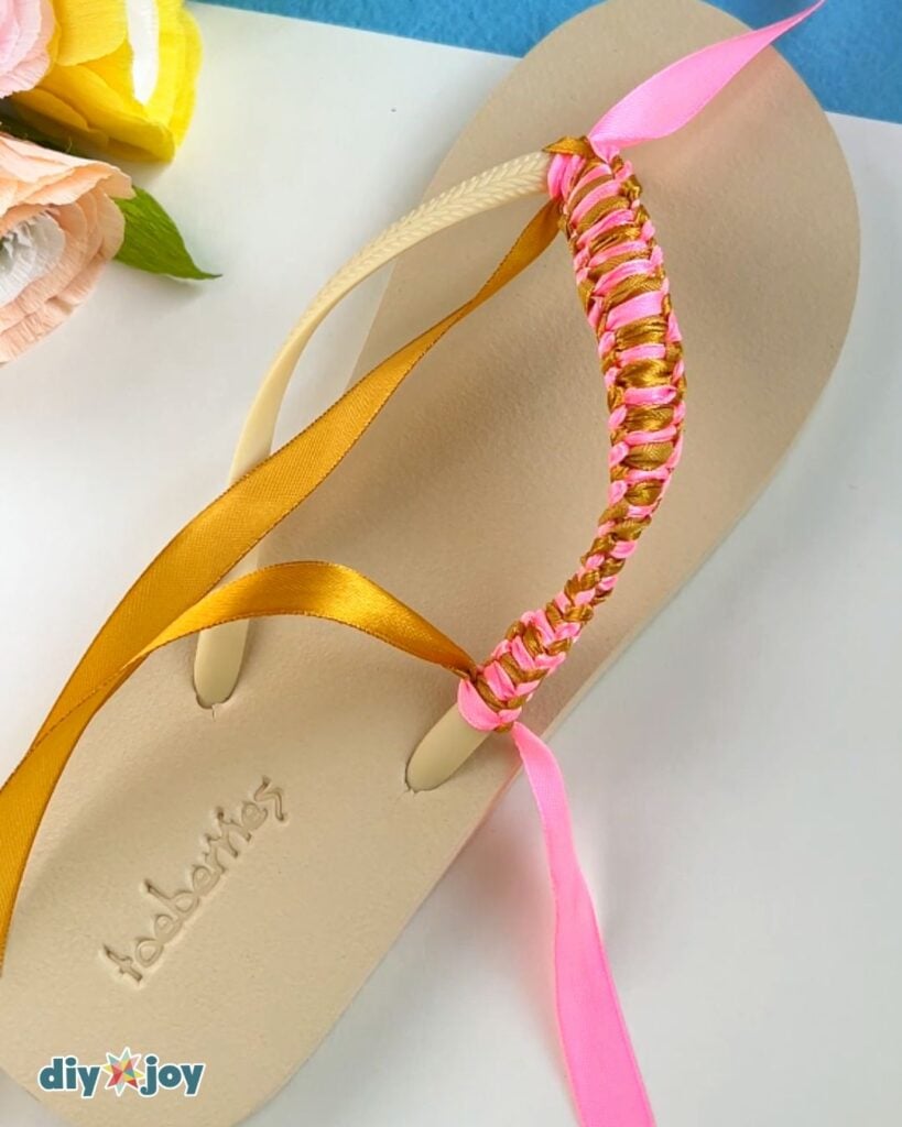 no-sew sandals DIY