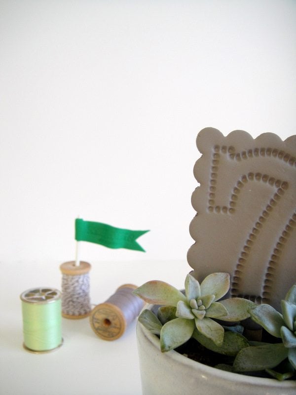 Dollar Tree Wedding Ideas - DIY Clay Table Numbers - Handmade Wedding Table Decor