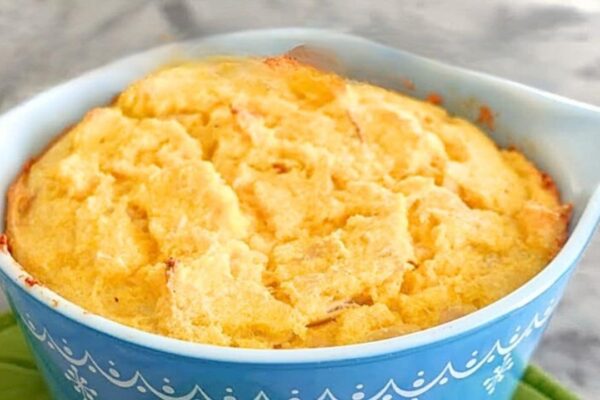 1971 Chicken Spoon Bread, homemade and freshly served