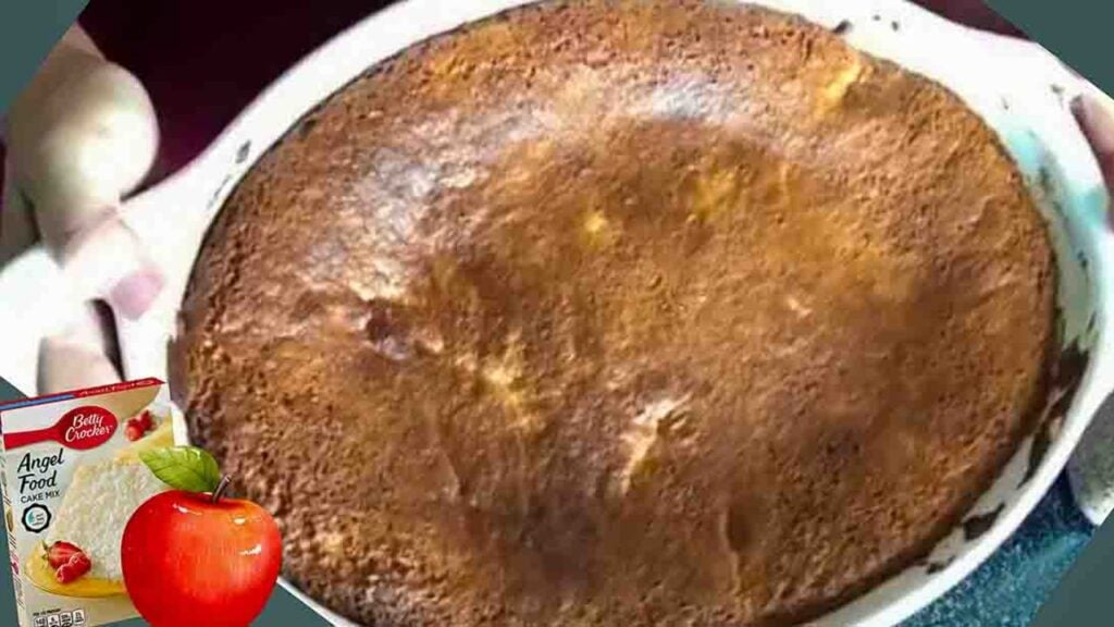 2-Ingredient Apple Cake, homemade and freshly served