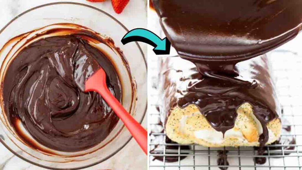 2-Ingredient Chocolate Ganache, homemade and freshly served
