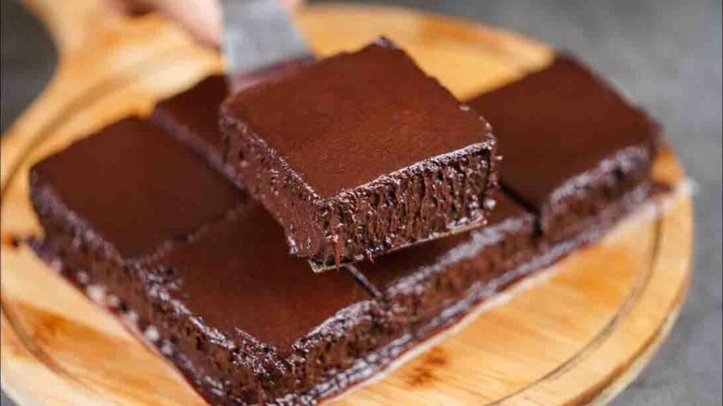 2-Ingredient Chocolate Squares, homemade and freshly served