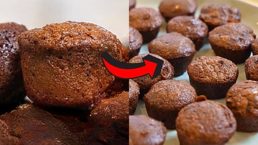 2-Ingredient Low Carb Brownie Bites, homemade and freshly served