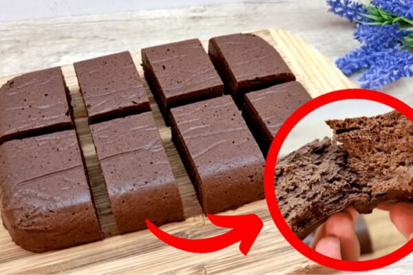 2-Ingredient No-Bake Chocolate Dessert, homemade and freshly served