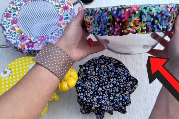 Finished 3 DIY Fabric Scrap Bowl Covers, a completed DIY project