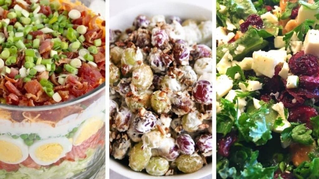 3 Yummy Holiday Salad Recipes, homemade and freshly served