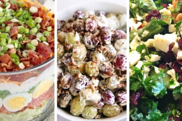 3 Yummy Holiday Salad Recipes, homemade and freshly served