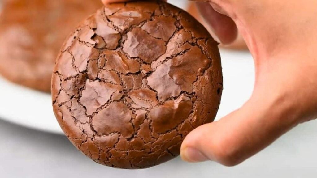 3-Ingredient Brownie Cookies, homemade and freshly served