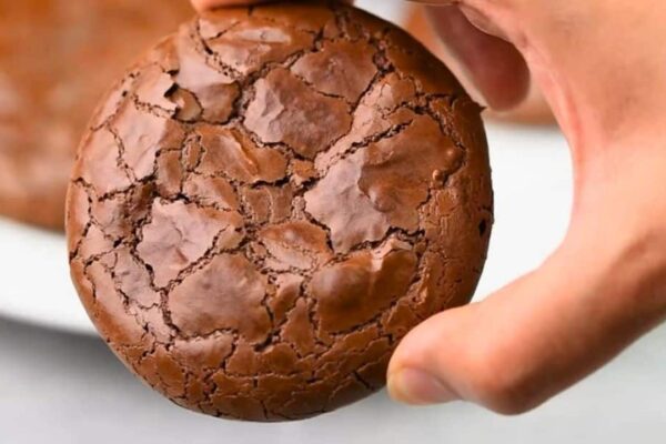 3-Ingredient Brownie Cookies, homemade and freshly served