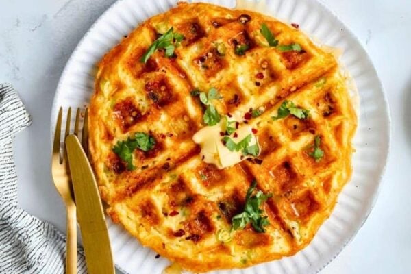 3-Ingredient Chaffle, homemade and freshly served