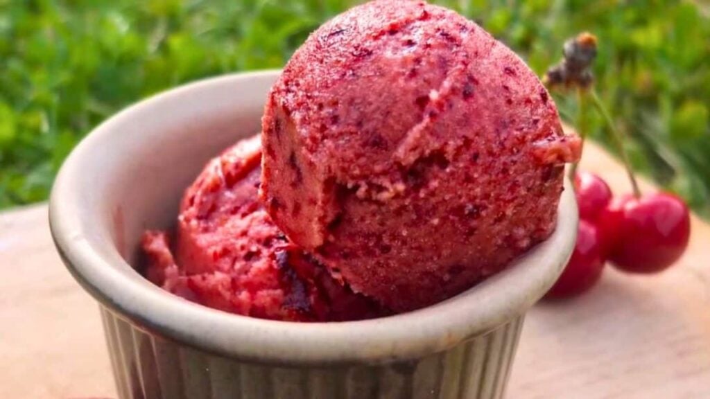 3-Ingredient Cherry Sorbet