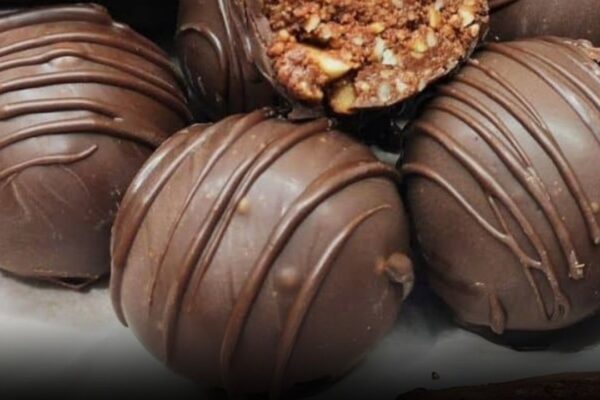 3-Ingredient Chocolate Balls Ready in 15 Minutes, homemade and freshly served