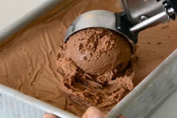 3-Ingredient Chocolate Ice Cream, homemade and freshly served