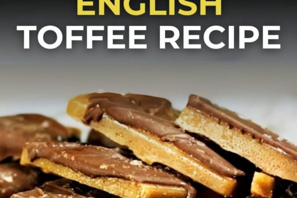 3-Ingredient English Toffee, homemade and freshly served