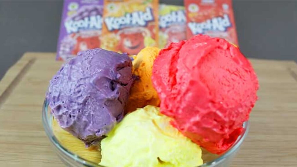 3-Ingredient Kool-Aid Ice Cream, homemade and freshly served