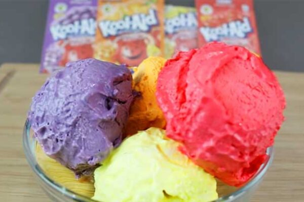 3-Ingredient Kool-Aid Ice Cream, homemade and freshly served
