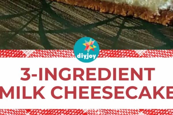3 Ingredient Milk Cheesecake, homemade and freshly served